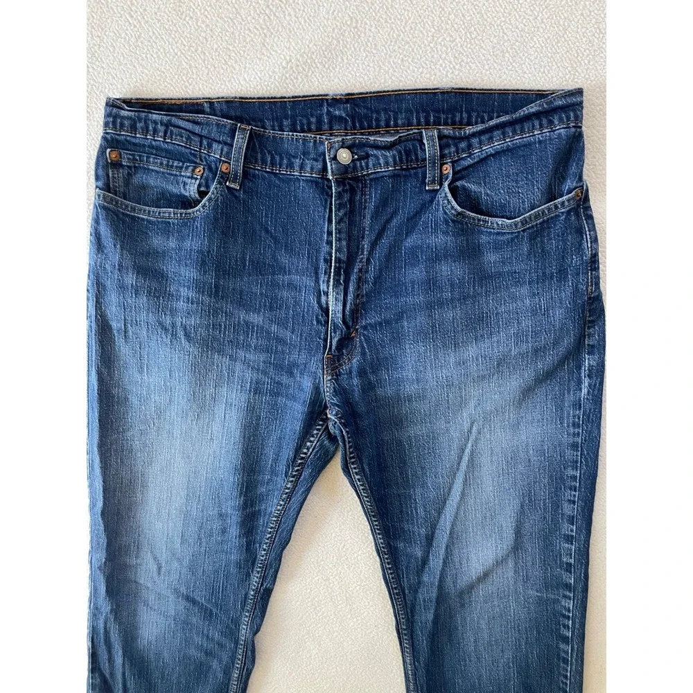 Hemmed Levi's Mens 40 x 27 559 Relaxed Straight Jeans Blue Medium Wash Denim